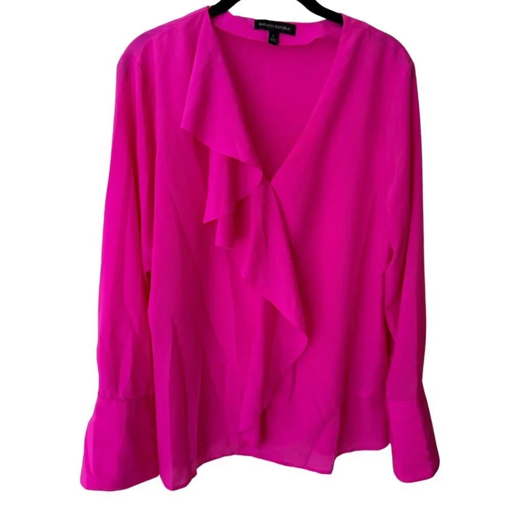 Banana Republic, Pink, Blouse, L - Picture 1 of 6